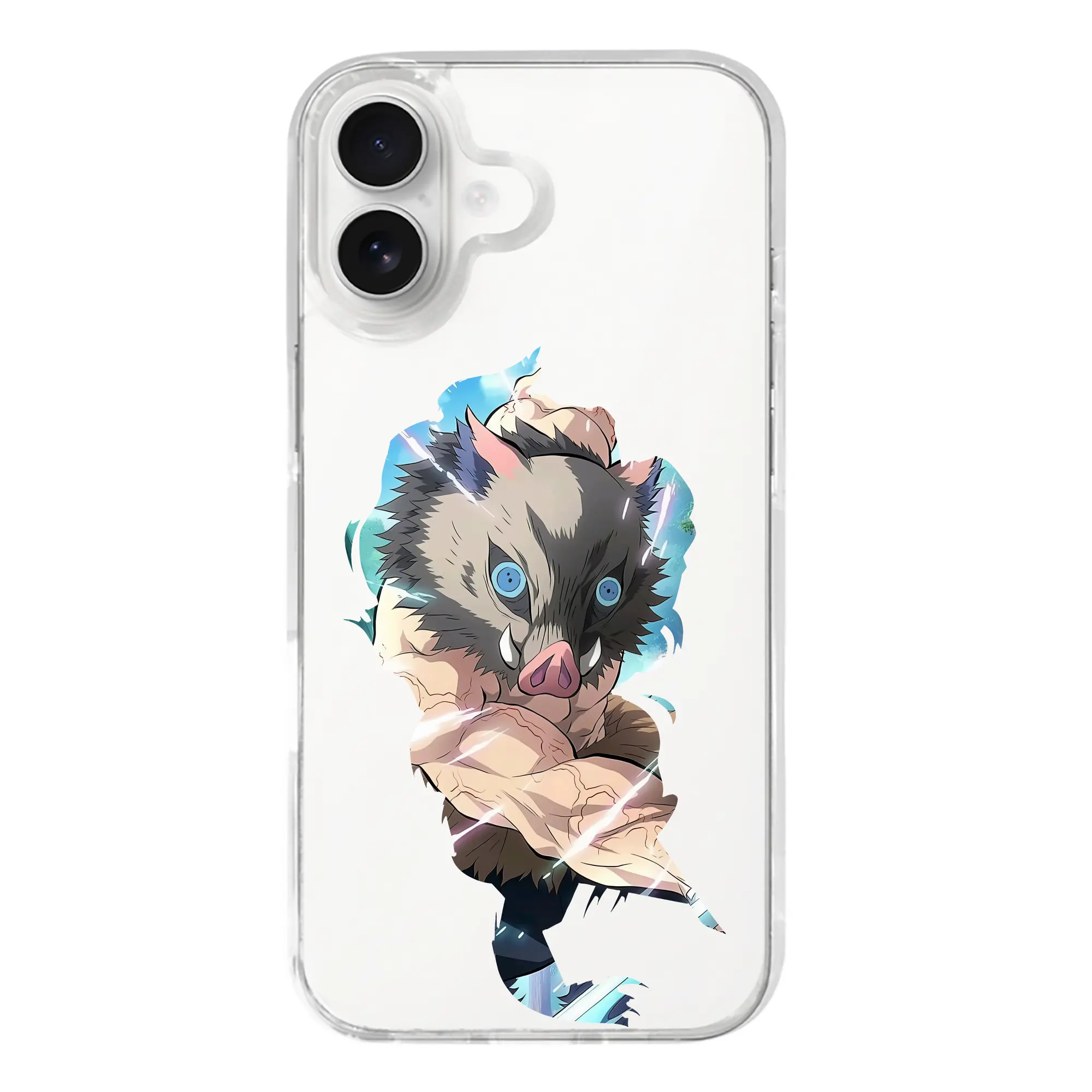 鬼滅の刃 グッズ,嘴平 伊之助 - iPhone 17シリーズ 透明スマホケース – 薄型・耐衝撃・精密フィット保護カバー